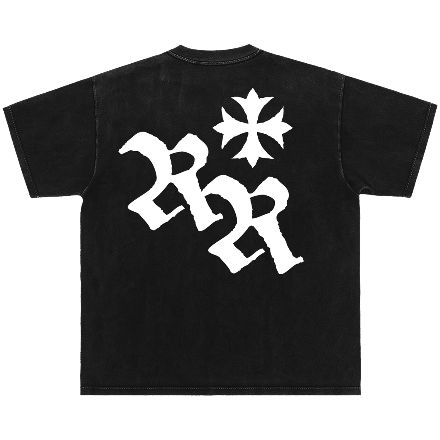 RISEN ROOTS - "REBORN | T-SHIRT " - Color: ACID WASHED BLACK