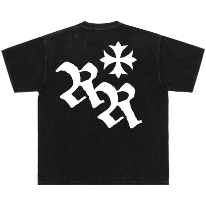 RISEN ROOTS - "REBORN | T-SHIRT " - Color: ACID WASHED BLACK