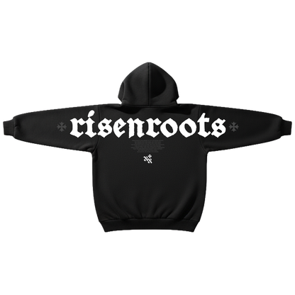 RISEN ROOTS - "REBORN | HOODIE JACKET" - Color: BLACK