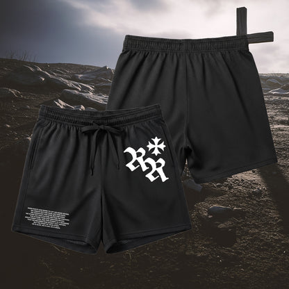 RISEN ROOTS - "REBORN | MESH SHORT" - Color: BLACK